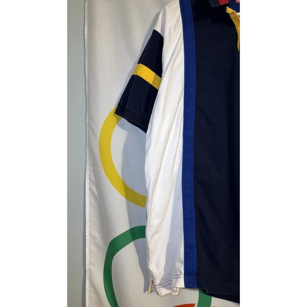 Vintage Chaps Ralph Lauren Polo Shirt Large Nautical Multicolor Striped Y2K